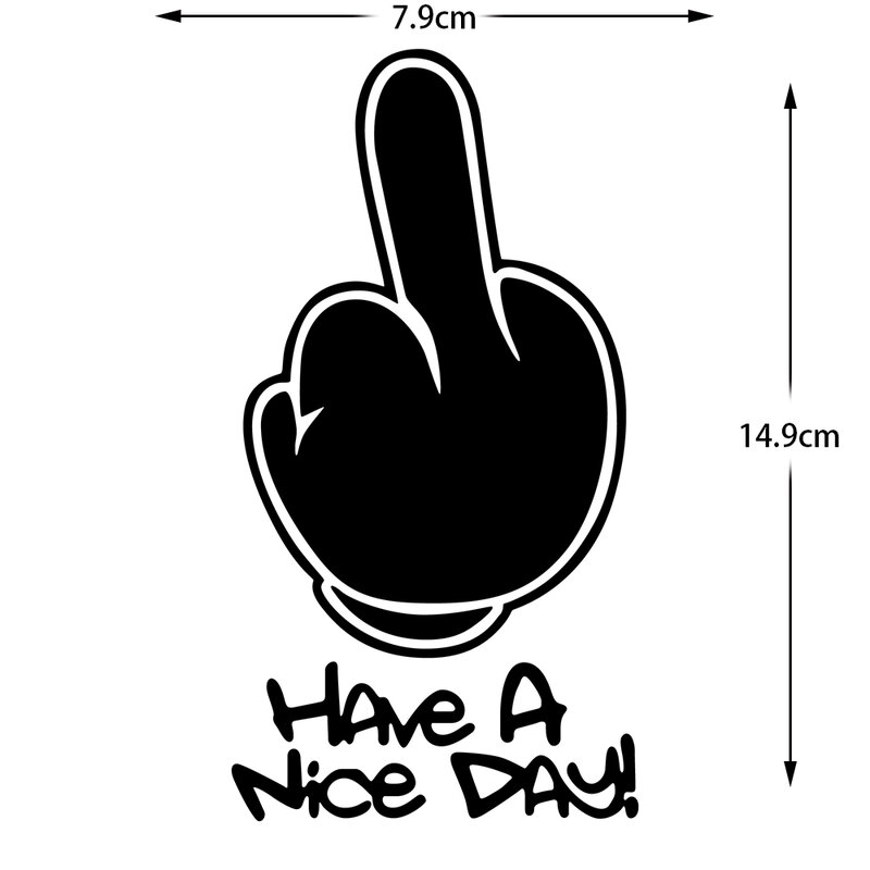 HAVe A Nice DAY ! Middle Finger Refletor Moto Stickers Motorcycle Accessories Decals for Honda PCX125 Yamaha R1 Kawasaki z900