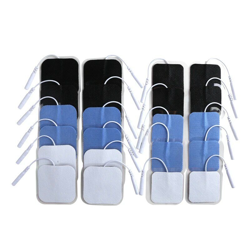4x4cm Muscle Stimulator Electrode Pads Non-woven Fabric Self Adhesive Replacement Pads for Tens Digital Therapy Machine 2mm Plug