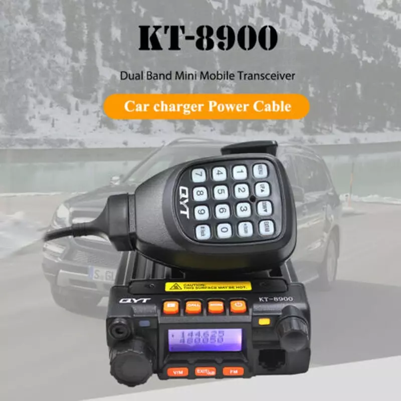 QYT KT-8900 VHF 25 Вт/UHF 20 Вт высокомощный мини мобильный двухдиапазонный 136-174 и 400-480 МГц Автомобильная рация большого радиуса действия KT8900
