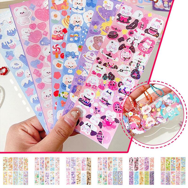 Cute Handbook Material Sticker No Repeat Cute Diy Material Kids Supply Handbook Students Sticker Collage Decoration School W1w5