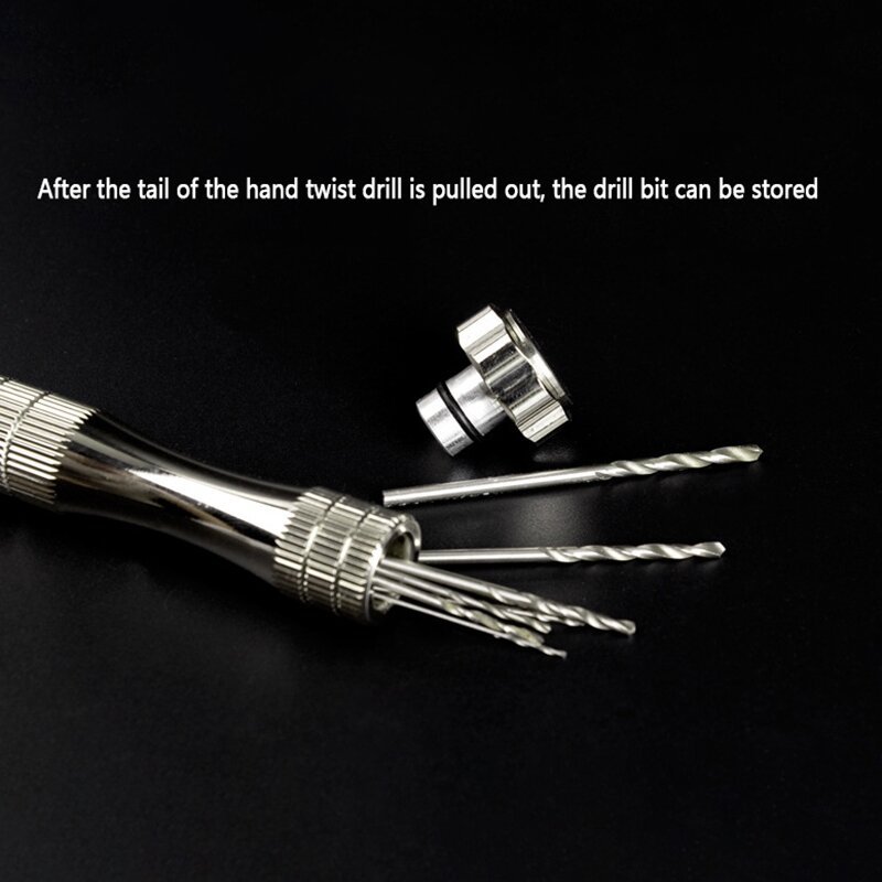 Jewelry Craft Hand Pin Hole Drill Jewelers Burs Drilling Reamer Chuck Clamp 4Mm Mini Hand Twist Drill