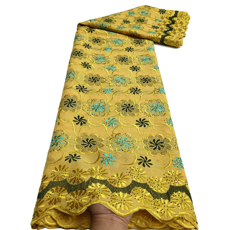 스위스 보일 레이스 원단, 프랑스 나이지리아 코튼 드라이 레이스, 이브닝 파티 드레스, 바느질용 돌 포함, 2024 최신 디자인