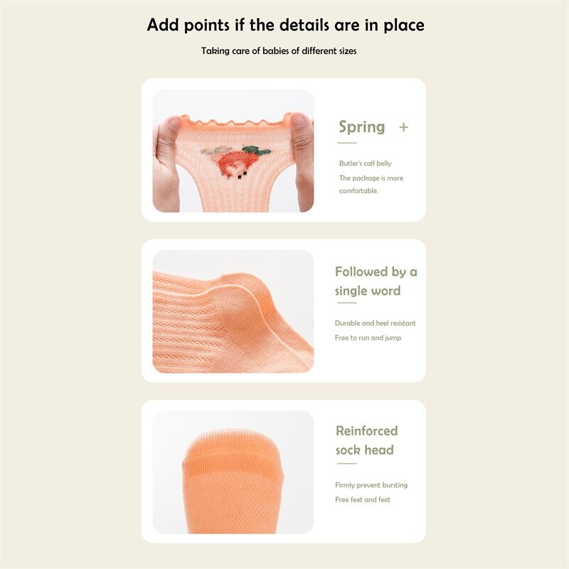 Bebê infantil sobre meias de joelho, impressão bonito dos desenhos animados, ilhó respirável, antiderrapante, tubo macio, meias longas