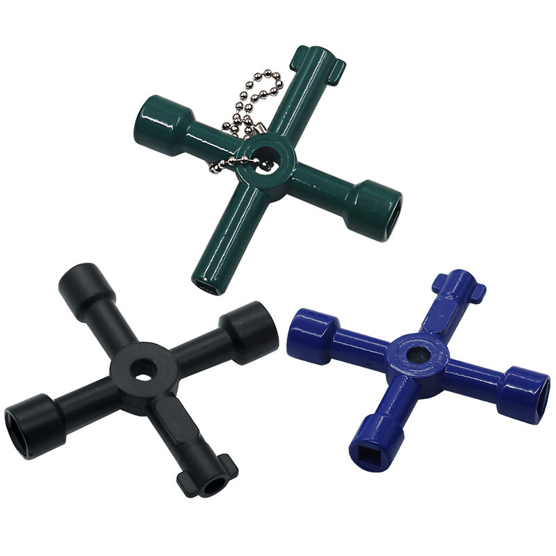 Multifunction 4 Ways Universal Triangle Wrench Key Plumber Keys Triangle For Gas Electric Meter Cabinets Bleed Radiators