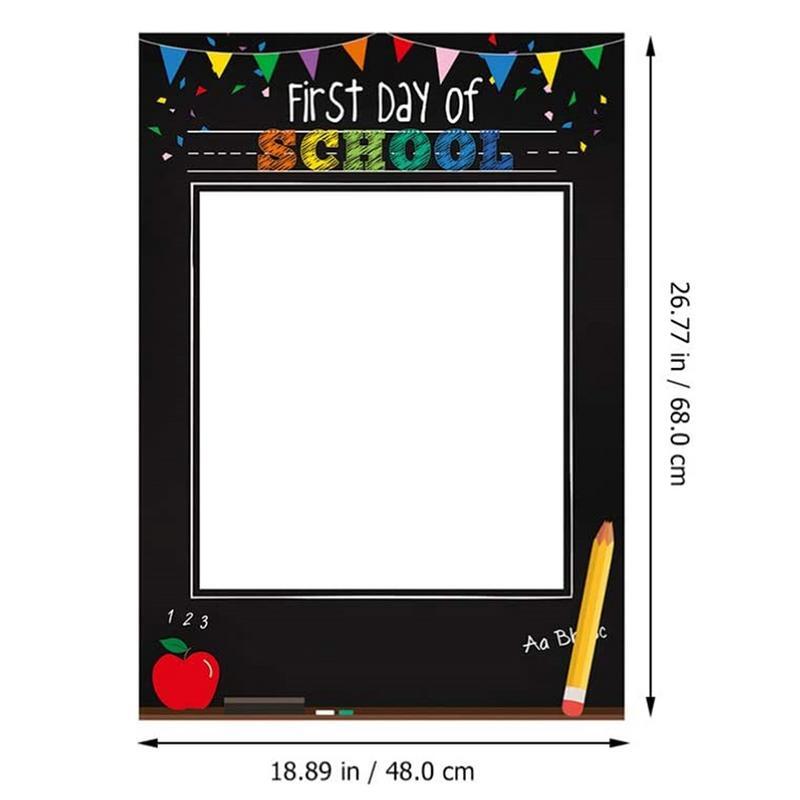 Back to School Photo Frame, cabine de fotos para jardim de infância, escola primária, pré-escolar, primeiro dia
