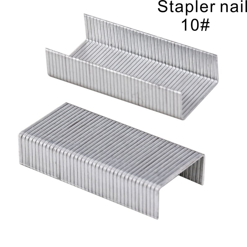 0010 10 # Staples Set baja untuk Stapler Binder alat tulis kantor sekolah mengikat pemasok kuku 1000 buah