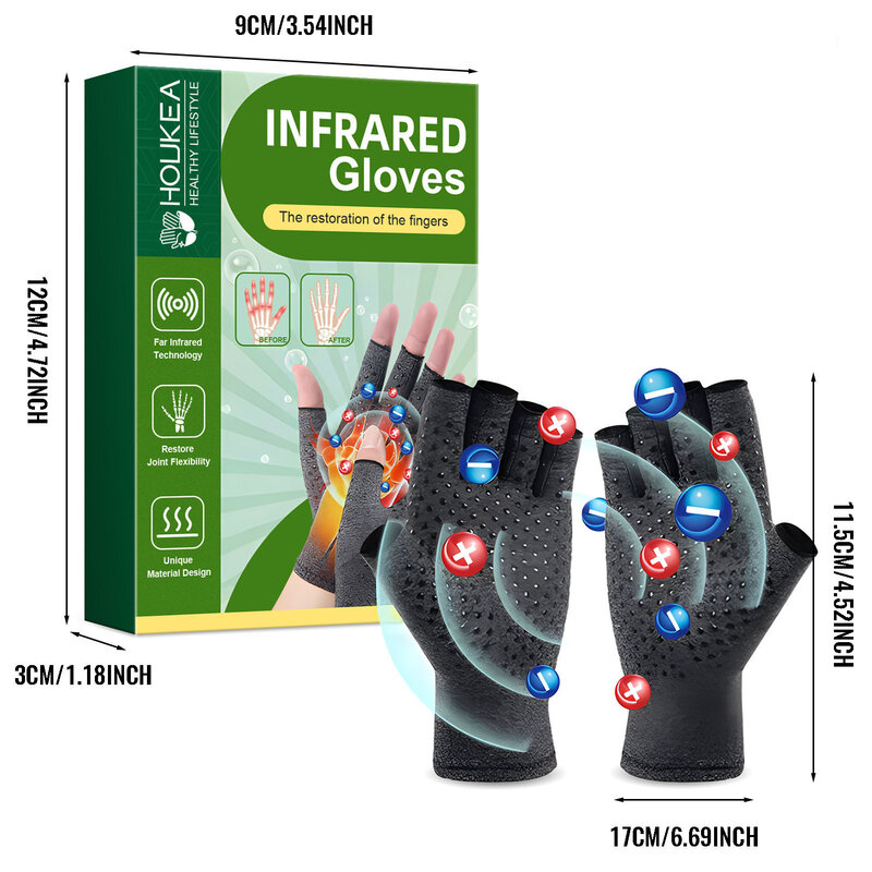 Half Finger Joint Pain Relief Gloves Effective Relieve Arthritis And Reduce Joint Swelling Gloves for Women Men Therapy