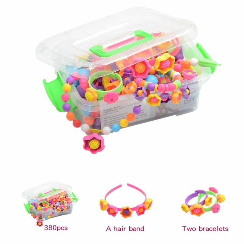 Kit de joyería DIY de 200 piezas, cuentas Pop a presión, partículas grandes de princesa, cuentas Pop, cuentas coloridas inalámbricas