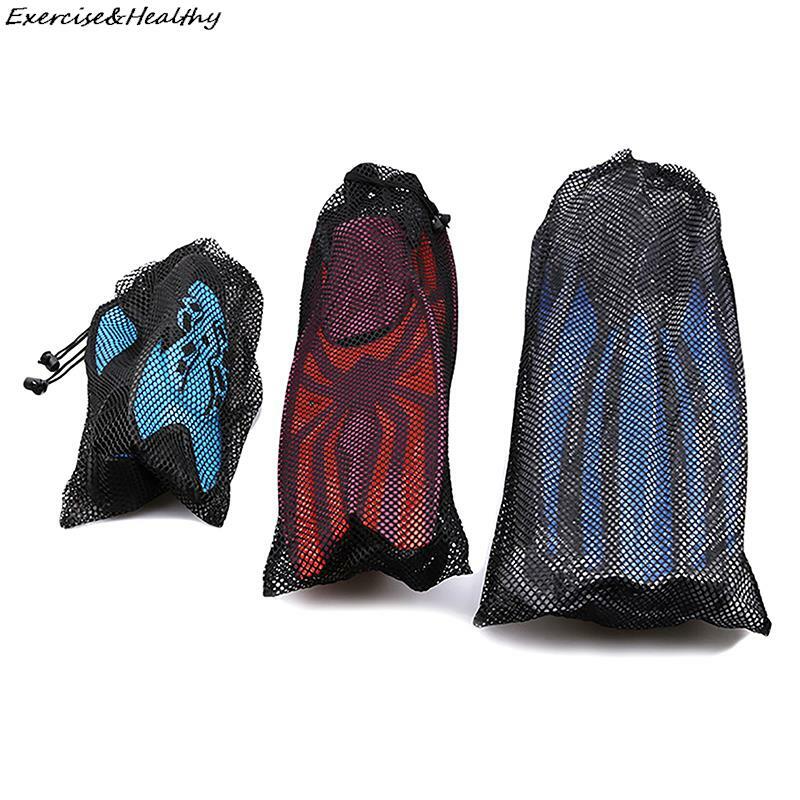 Bolsa de malla de nailon de secado rápido, bolsa con cordón, aletas de esnórquel para buceo al aire libre, dispositivo de calzado, accesorios de organización