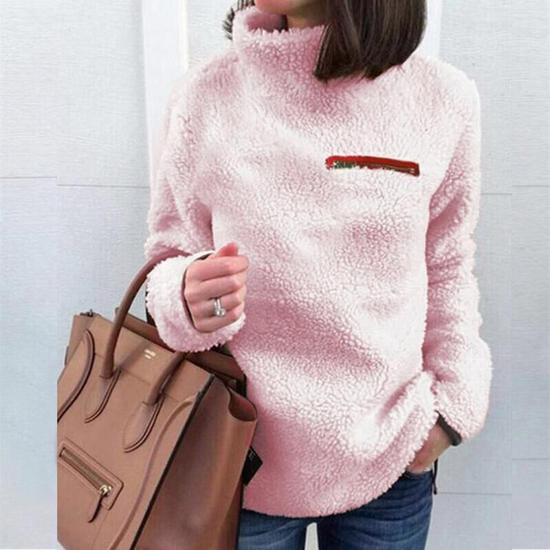 Maglione in pile da donna maglioni leggeri Casual Soft Warm Outwear per la primavera autunno inverno