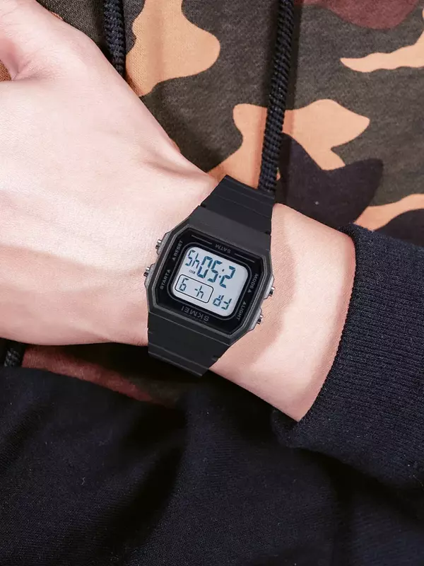 SKMEI elektroniczny zegarek studentka elektroniczna prosta wodoodporny zegarek LED zegarek dla pary męska i damska 1683