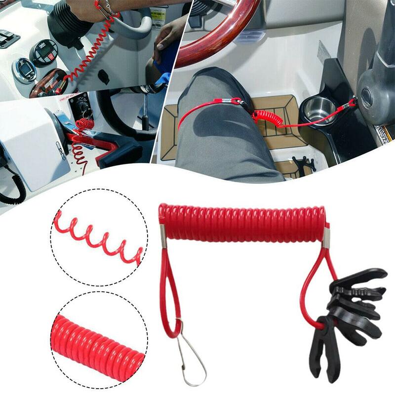Boat Outboard Engine Motor Lanyard Safety Kill Stop Key Switch Tether for YAMAHA Jet Ski Flameout Rope Personal Watercraft Parts