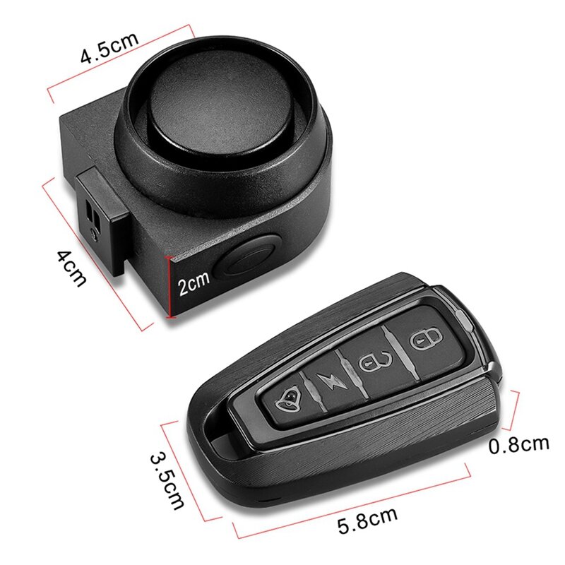 Alarma antirrobo de seguridad con carga USB, Control remoto para motocicleta y bicicleta eléctrica, a prueba de polvo