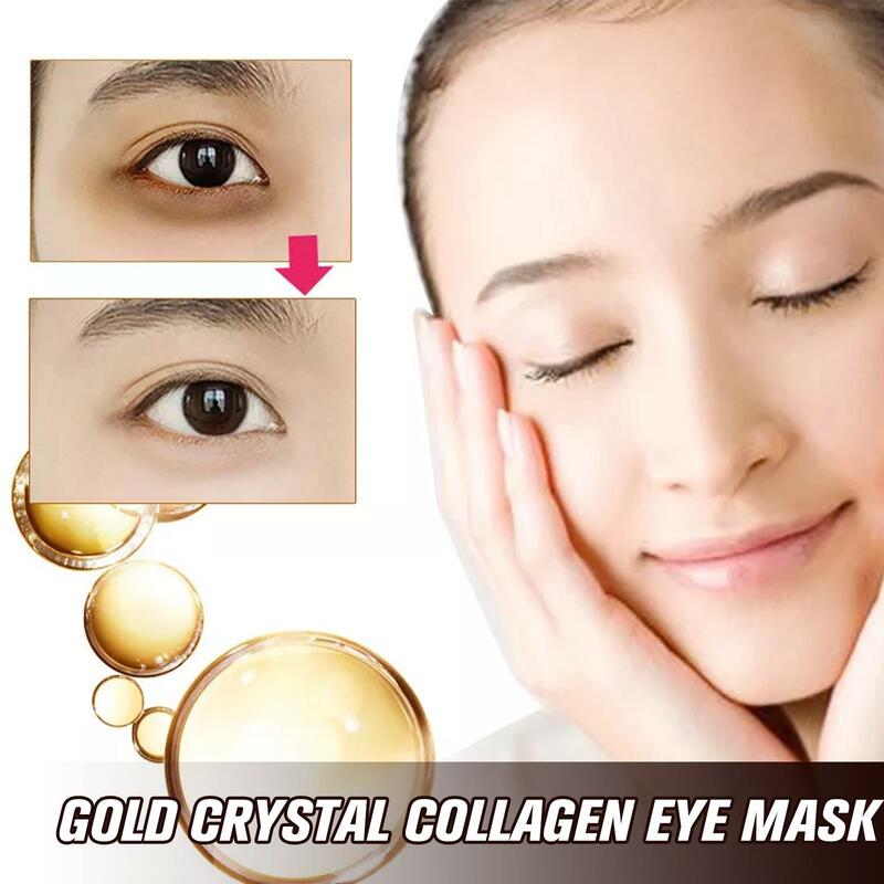 Gold Crystal Collagen Eye Mask Hyaluronic Acid Hydrating Eye Mask Under Eye Patchs For Dark Circles Puffiness Sooth Moisturizing