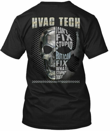 T-shirt Sarcástico Hvac Tech, Feito nos EUA, Tamanho S a 5XL