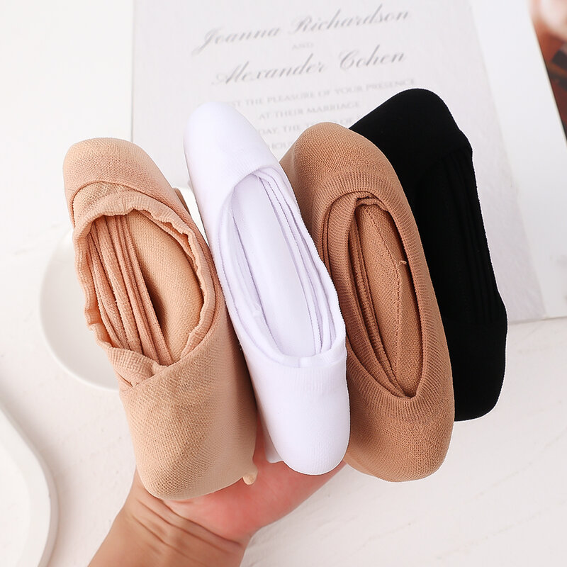 Calcetines invisibles de verano para mujer, calcetín transparente con forro de Zapatos, zapatillas finas de bailarina, 10/20 pares
