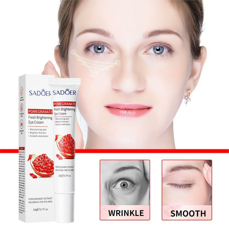 20g Pomegranate Vitamin C Eye Cream Hydrating Moisturizing Improves Care Cream Mild Grain Fine And Circles Desalinating Eye V7Q7