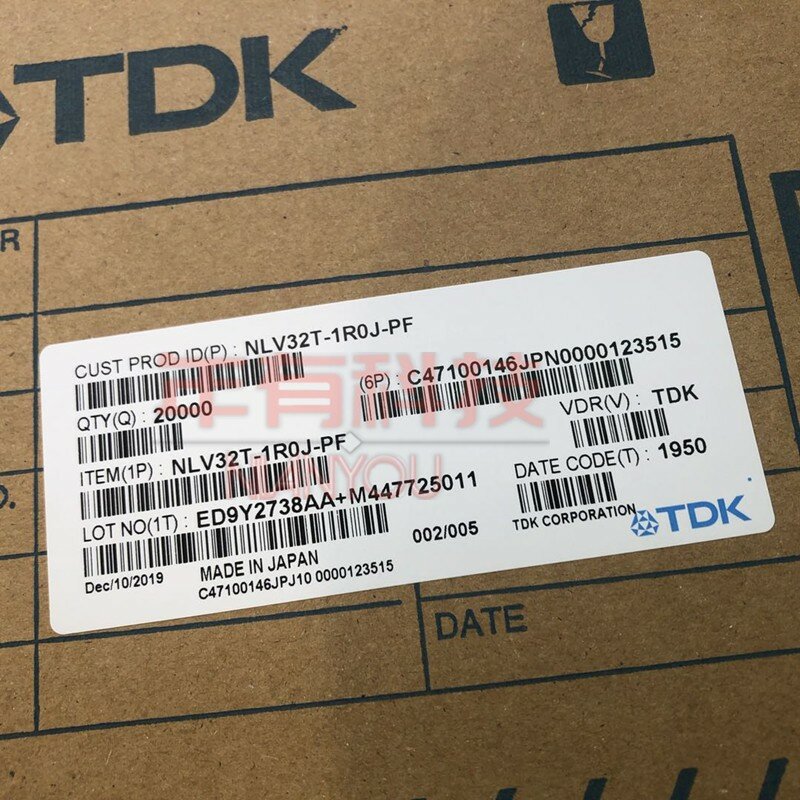 TDK 2520 1008 pacchetto di plastica SMD induttore avvolto filo schermato NLV25T-1R0J-PF 1UH NLV25T-4R7J-PF 4.7UH NLV25T-2R2J-PF 2.2UH