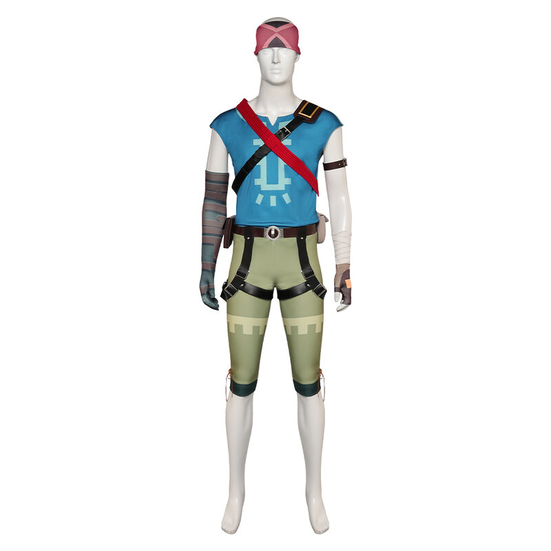Game Link Cosplay Costume Tears Kingdom Fantasia Adult Men Vest Shorts Headband Wig Outfits Halloween Carnival Disguise Suit