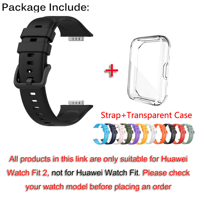 Silicone Watch Strap para Huawei Watch, Substituição Band, Fit 2, Fit2