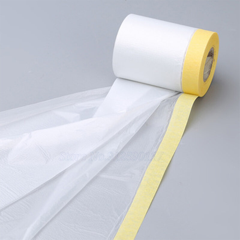 55/110Cm 20 Meter Geen Spoor Plastic Auto Spuiten Verf Geweven Papier Bescherming Film Meubels Decor Stofkap papier Masking Film