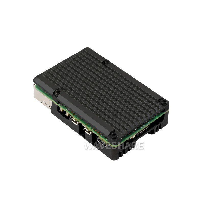 Waveshare Aluminium Alloy Case for Raspberry Pi 5, Dual Cooling Fans