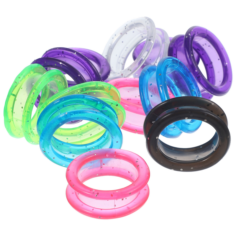 Силиконовые кольца, кольца для волос, ножницы для собак, кольца для ножниц, вставки для колец, силиконовое защитное кольцо (случайный цвет)