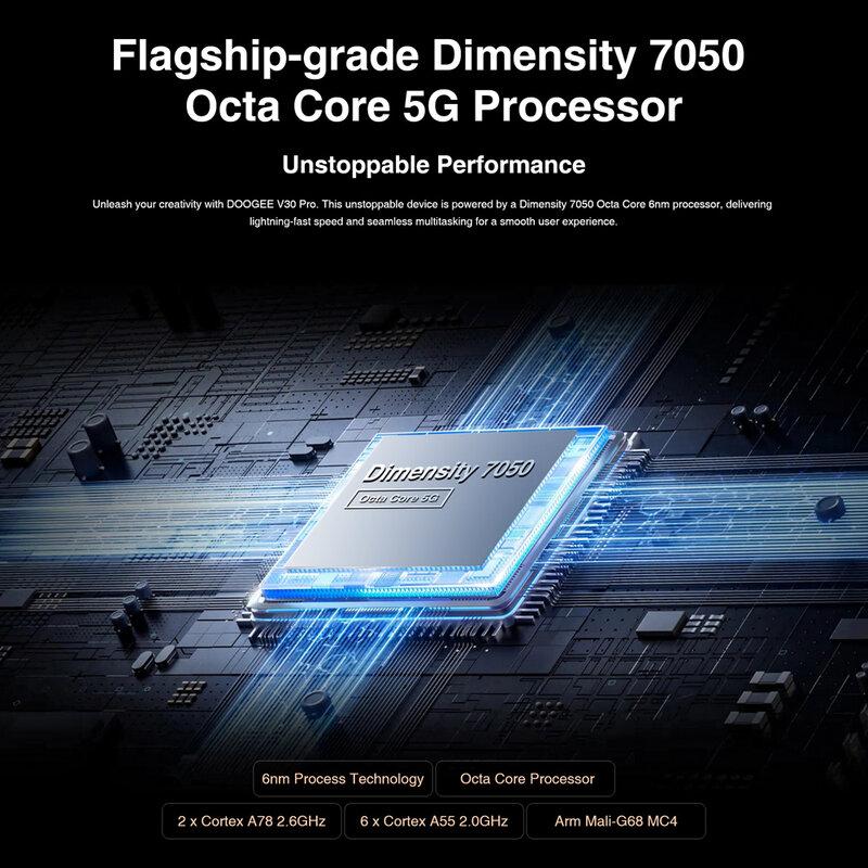 DOOGEE V30 Pro 32 RAM+512 ROM 200MP камера Dimensity 7050 5G 6.58" FHD 120Hz дисплей 10800mAh WiFi6 Hi-Res двойной стерео динамик