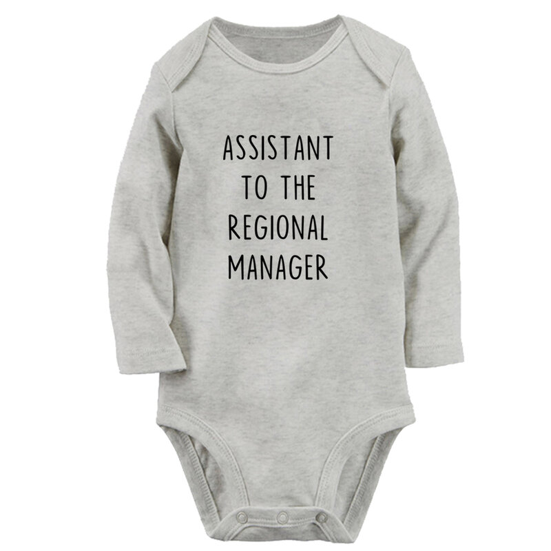 Assistant to the Assistant Regional Manager Fun Graphic Baby Bodysuit Cute Boy Girl Rompers Infant Long Sleeves Jumpsuit Clothes