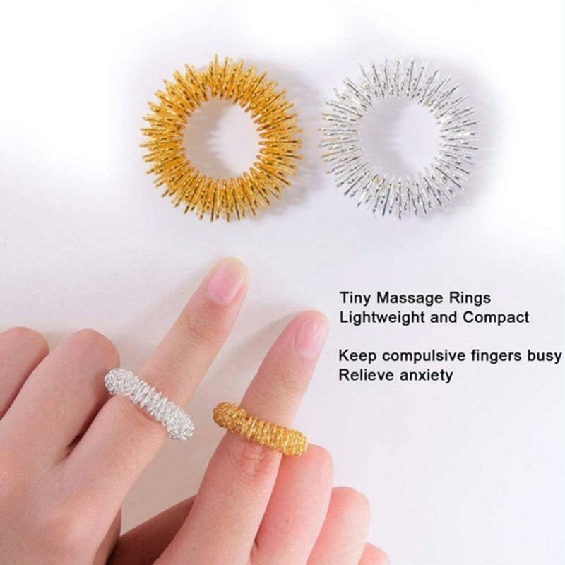 1PC Spiky Sensory Finger Rings massaggiatore antistress giocattoli sollievo ansia giocattolo dito e Stress digitopressione Spiky A5F1