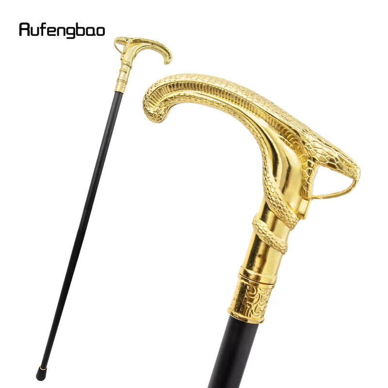 Golden Snake Coiled Single Joint Fashion Walking Stick Decorative Vampire Cospaly Party Walking Cane Halloween Crosier 93cm