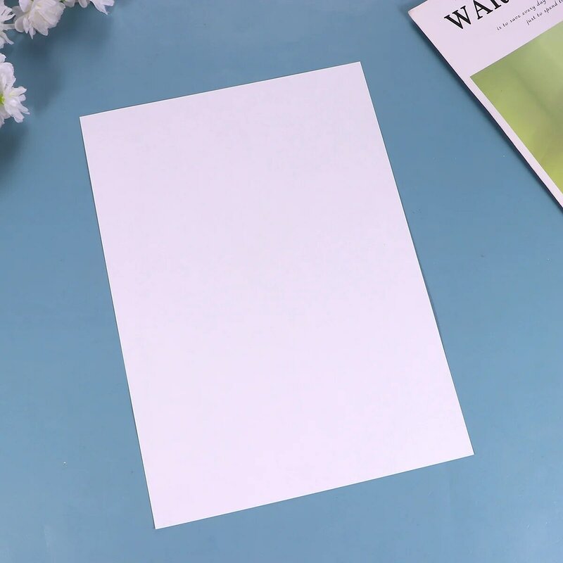 กระดาษเปล่าสติกเกอร์ A4 120ก. 100แผ่นกระดาษกันกาวสองหน้าสำหรับสำนักงานบ้าน (สีขาว)