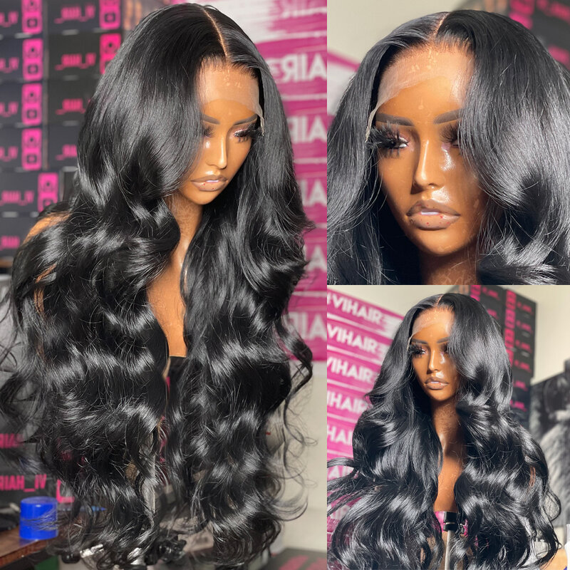 Body Wave Full Lace Wigs 28 30 Inches Water Wave Lace Frontal Human Hair Wig for Women Brazilian Remy Pre Plucked with Baby Hair