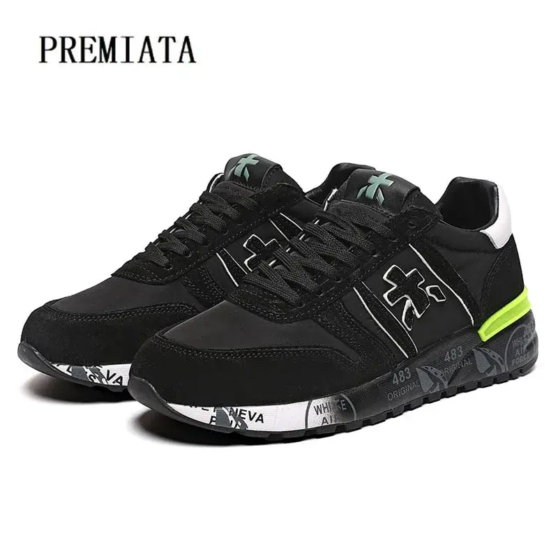Мужская обувь PREMIATA, модная уличная спортивная Новая роскошная дизайнерская дышащая водонепроницаемая многоцветная повседневная обувь с элементами из проса