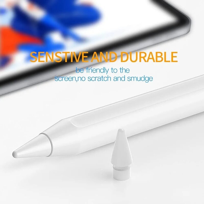 Dicas de substituição para Apple Pencil, White Nib, Compatível com Apple Pencil 2 Gen iPad Pro, Pencil - iPencil Nib para iPad Pencil 1 st, Pencil 2 Gen, 4 Pack