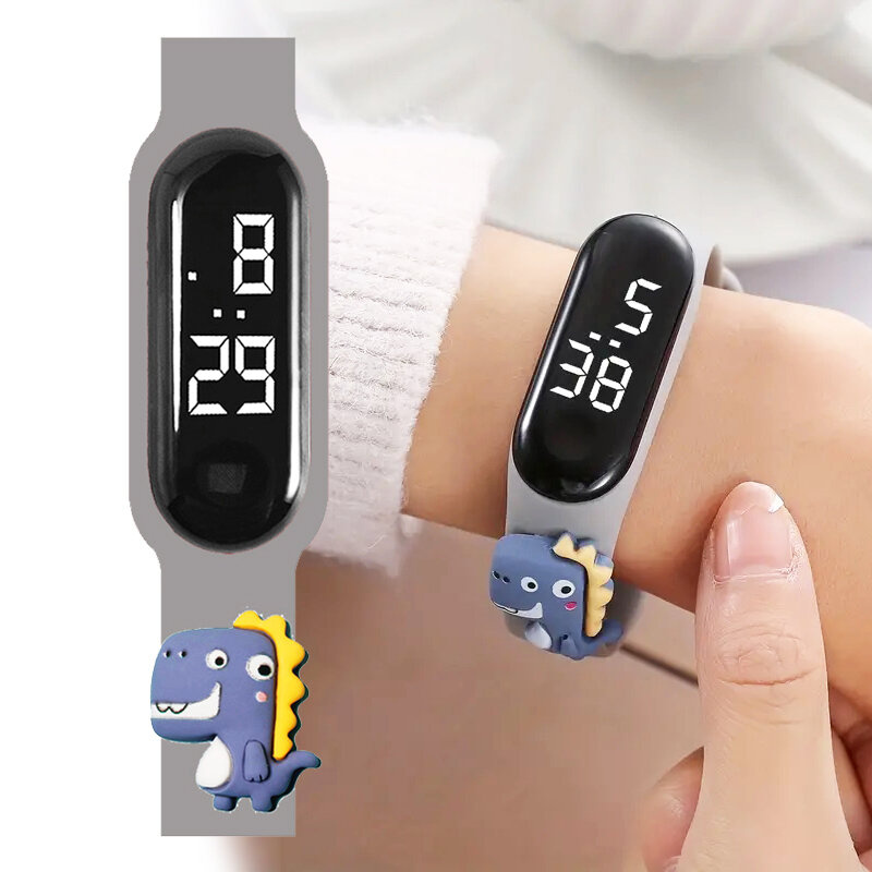 Waterdichte Kinderen Led Horloge Cartoon Sport Armband Meisjes Jongens Horloges Siliconen Smart Touchscreen Kids Elektronische Horloges