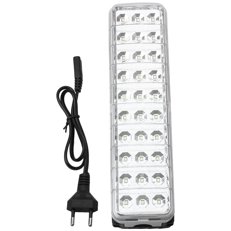 Mini LED Luz de Emergência, Lanterna Recarregável, Casa, Acampamento, Ao ar livre, 30 LED, 2 Modos