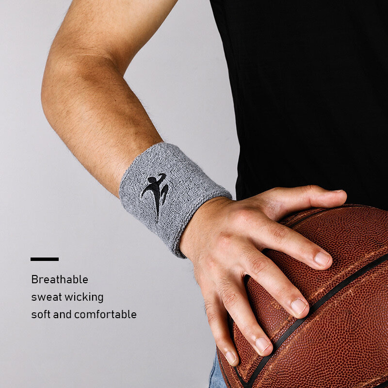 1Pcs Sport Zweet-Absorbeer Polsband Wrist Brace Wrap Ondersteuning Band Basketbal Tennis Fietsen Fitness Ademend Pols Protector