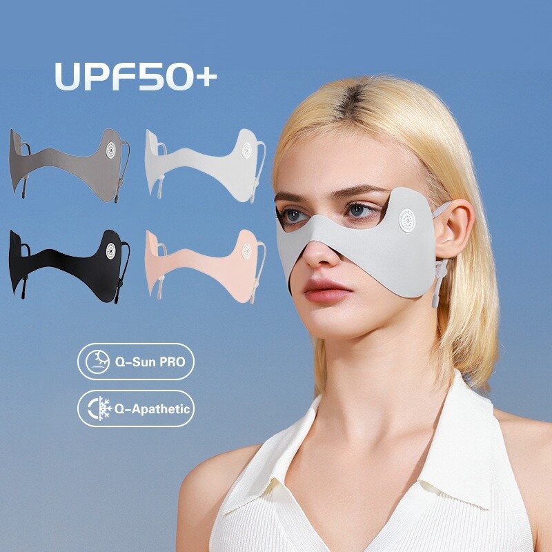 Masker tabir surya pelindung mata musim panas, masker pelindung mata Anti-UV bernapas dapat disesuaikan, masker kupu-kupu sutra es