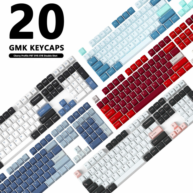 KBDiy-GMK Olivia Shoko Jamon WOB Samurai Vermelho Botânico PBT Keycaps, Double Shot Keycap, Perfil cereja para teclado mecânico
