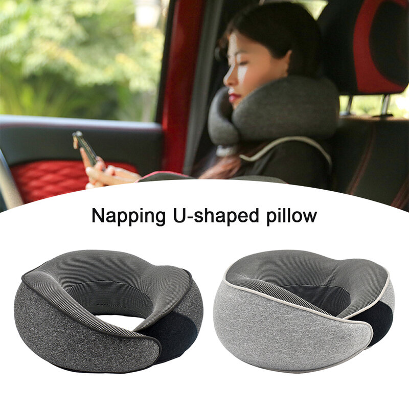 Cloth Lightweight And Portable Travel Pillow Made Memory Foam Soft And Comfortable Travel Friendly light grey