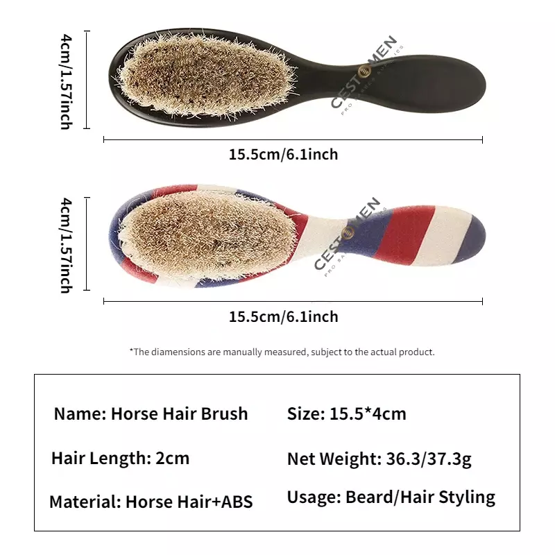 New Professional Barber Shaving Beard Brush Hair Removal Neck Duster Brushes Horse Hair Salon Face Mustache Clean Shaving Tools