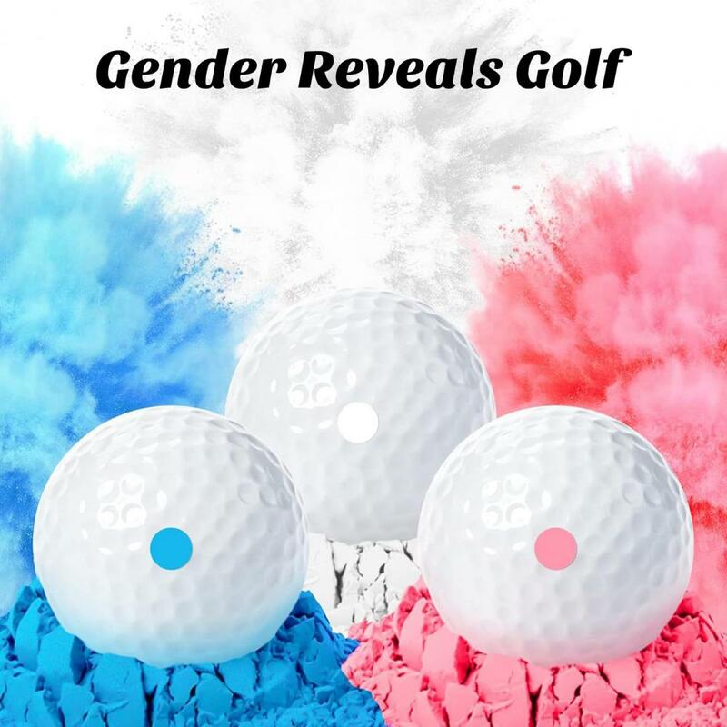 Decoración temática de revelación de género para fiesta, juego de pelota de Golf con explosión de polvo, anuncio temático de fiesta para Golf