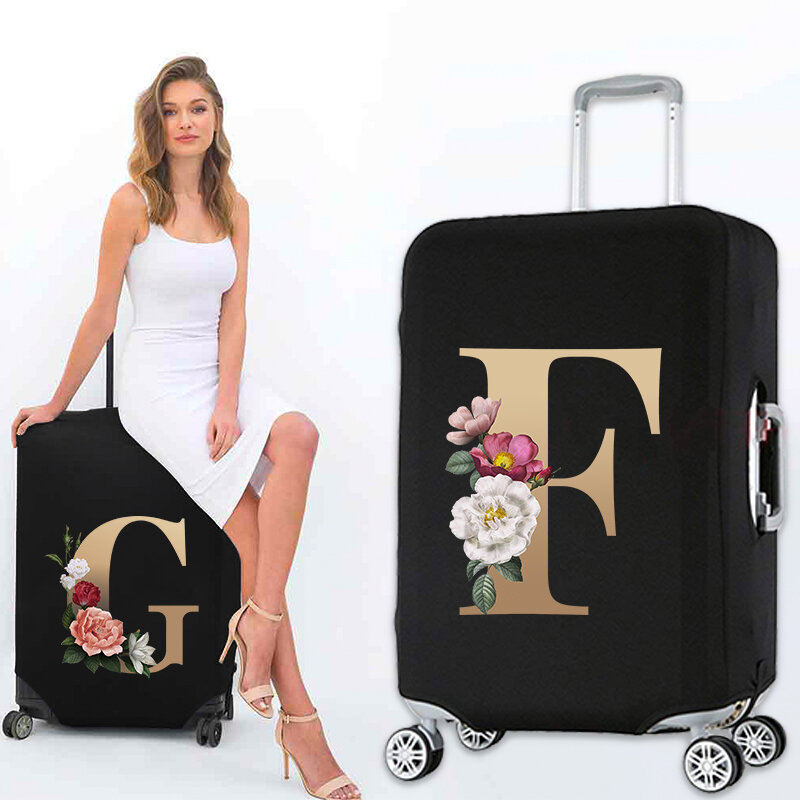 Housse de bagage épaisse, accessoires de voyage, taille Protective18-32, élastique, protection anti-rayures, lettre dorée