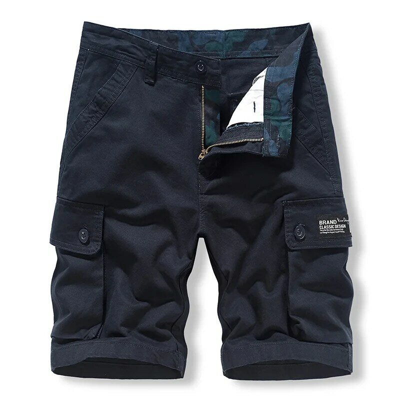 Short cargo en coton à poches multiples pour hommes, vêtements de travail en plein air, pantalon, nouveau