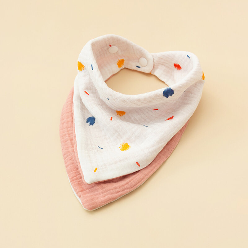 Baberos triangulares de algodón para bebé, toalla de Saliva con estampado de retales, Bandana, paño para eructar, Baberos de alimentación para niños y niñas, novedad