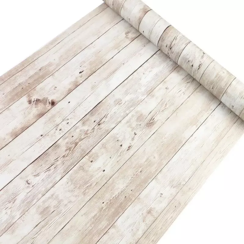 Papel de Contacto de decoración de grano de madera para renovación de muebles, vinilo autoadhesivo impermeable, pegatinas de pared extraíbles, 45cm