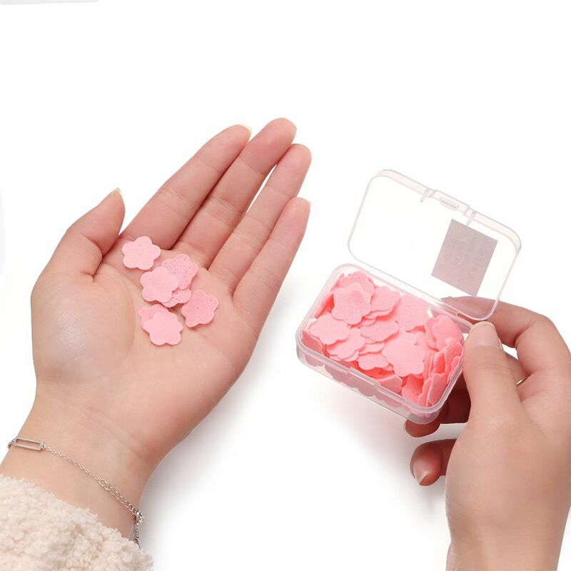100Pcs/Box Flower Shape Soap Paper Travel Soap Paper Washing Hand Bath Clean Scented Slice Sheets Foaming Paper Soap Soap Dishe