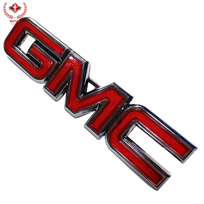 Логотип GMC emble подходит для Chevrolet, модифицированный сетчатый логотип автомобиля, трехмерная фотография GMC и фотография багажника
