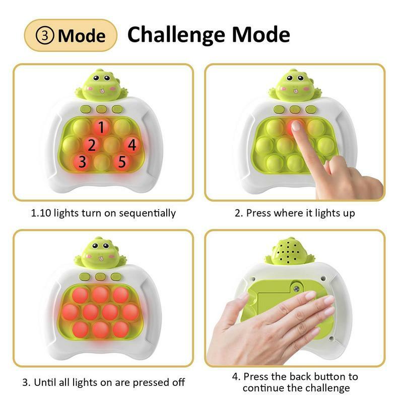 Popping Push It Games For Kids Console di gioco innovativa Light Up Pattern Popping Squeeze Dinosaur giocattolo Montessori per bambini